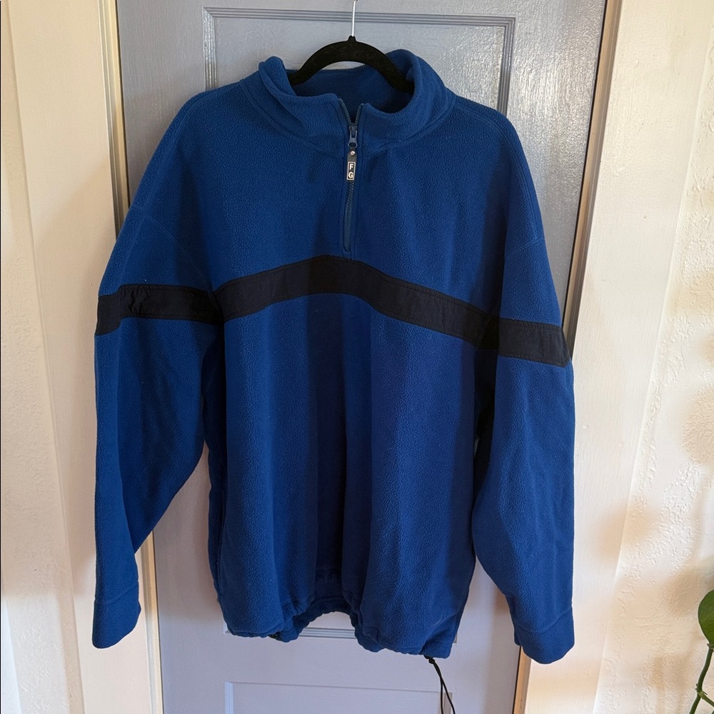 Faded Glory Men's Blue and Black Zip-Up Sweater